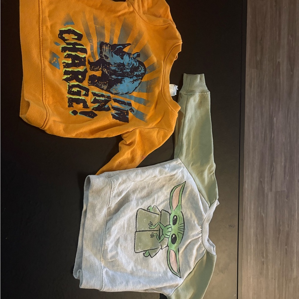 Orange and Gray Kids Graphic Sweatshirts